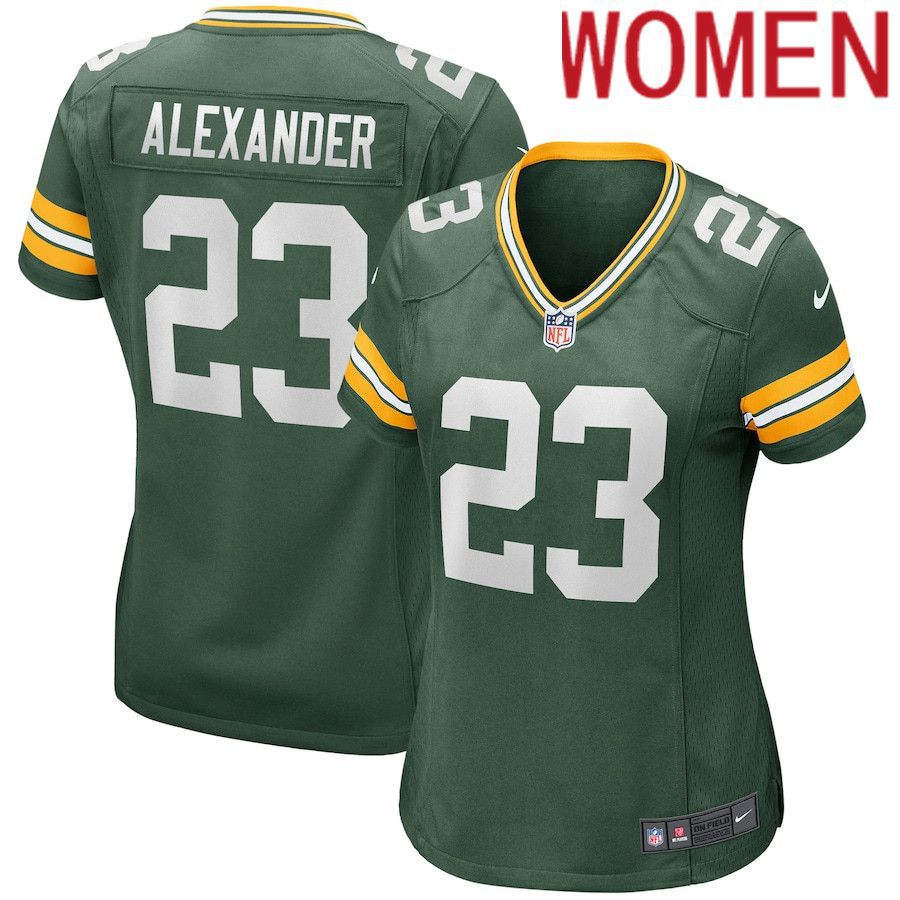 Women Green Bay Packers #23 Jaire Alexander Green Nike Game NFL Jersey->women nfl jersey->Women Jersey
